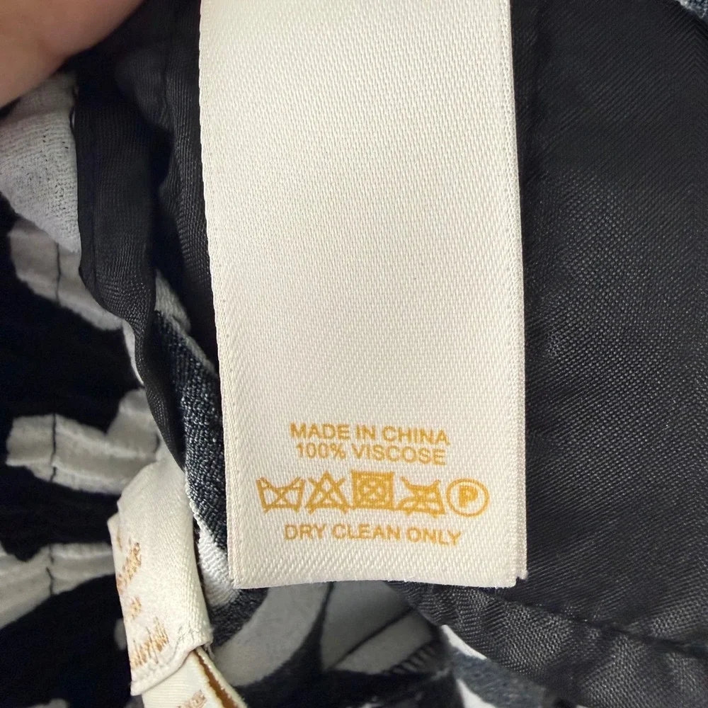 Kate Spade Black White Dancing Hearts‎ Ria Pants Pull On Size Small